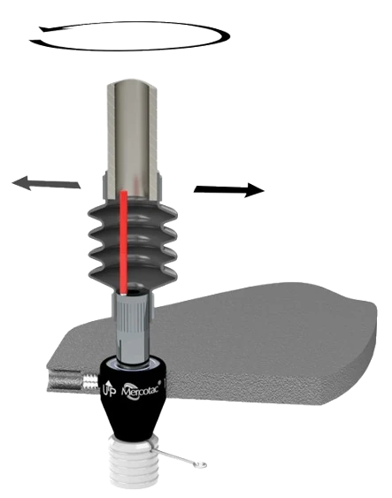 Montaje para reducir vibraciones en el conector Mercotac
